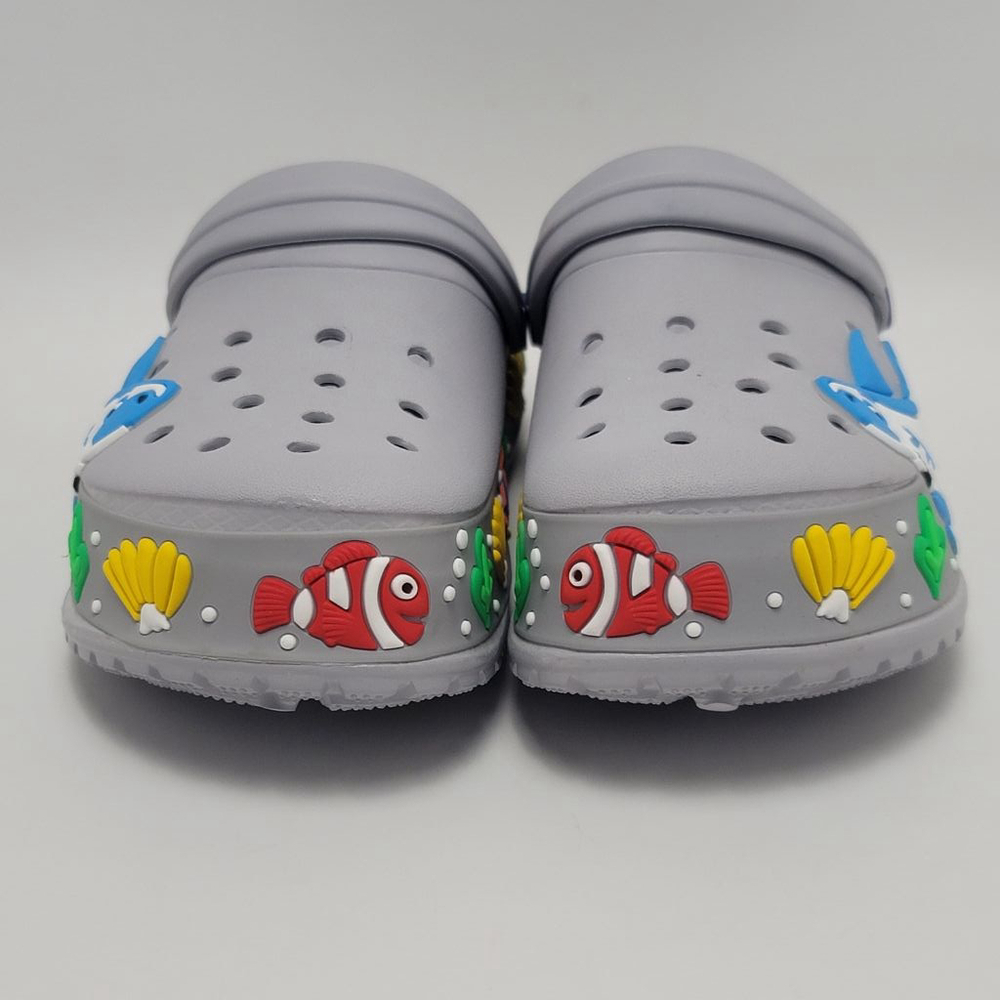 Kids Clogs Slide Garden Shoes Shark Cartoon Slip On Slippers Size 34 Lightweight - Picture 4 of 13
